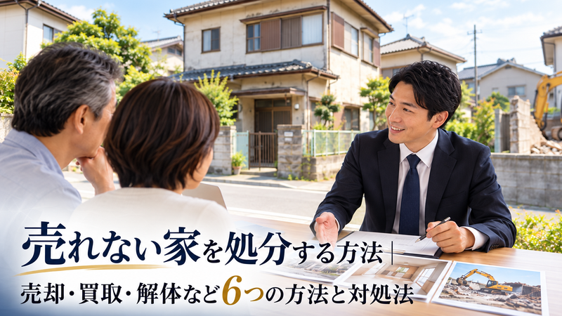 売れない家を処分する方法｜売却・買取・解体など6つの方法
