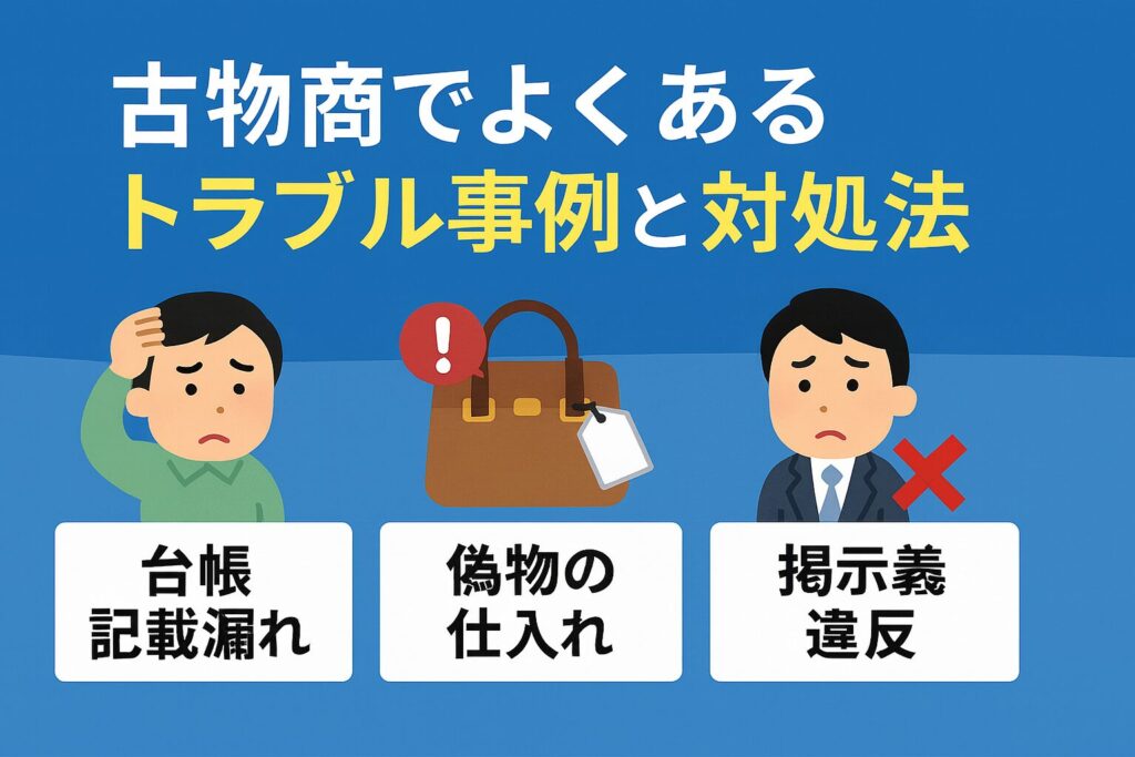 古物商でよくあるトラブル