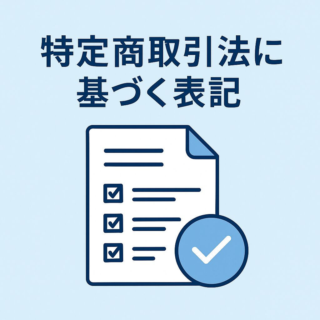 特定商取引法に基づく表記