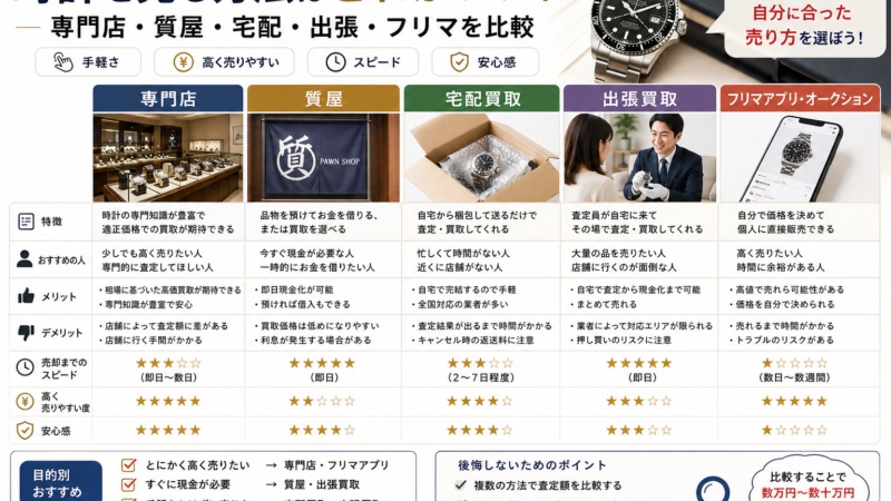 時計売るならどれがいい