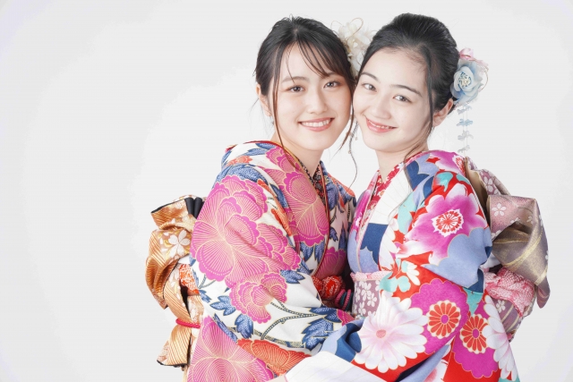 着物きた女性