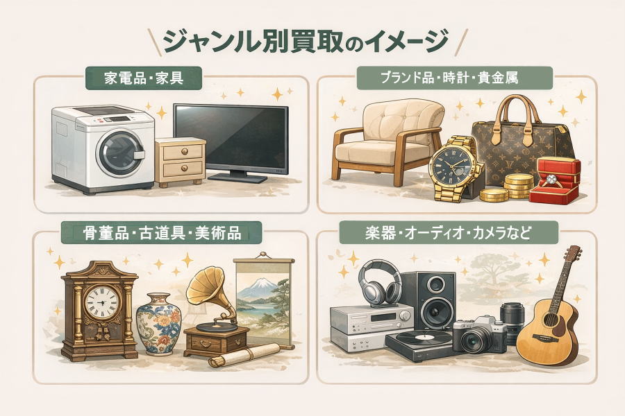 ジャンル別買取のイメージ