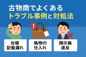 古物商でよくあるトラブル事例と対処法｜許可取消・監査リスクを回避するために