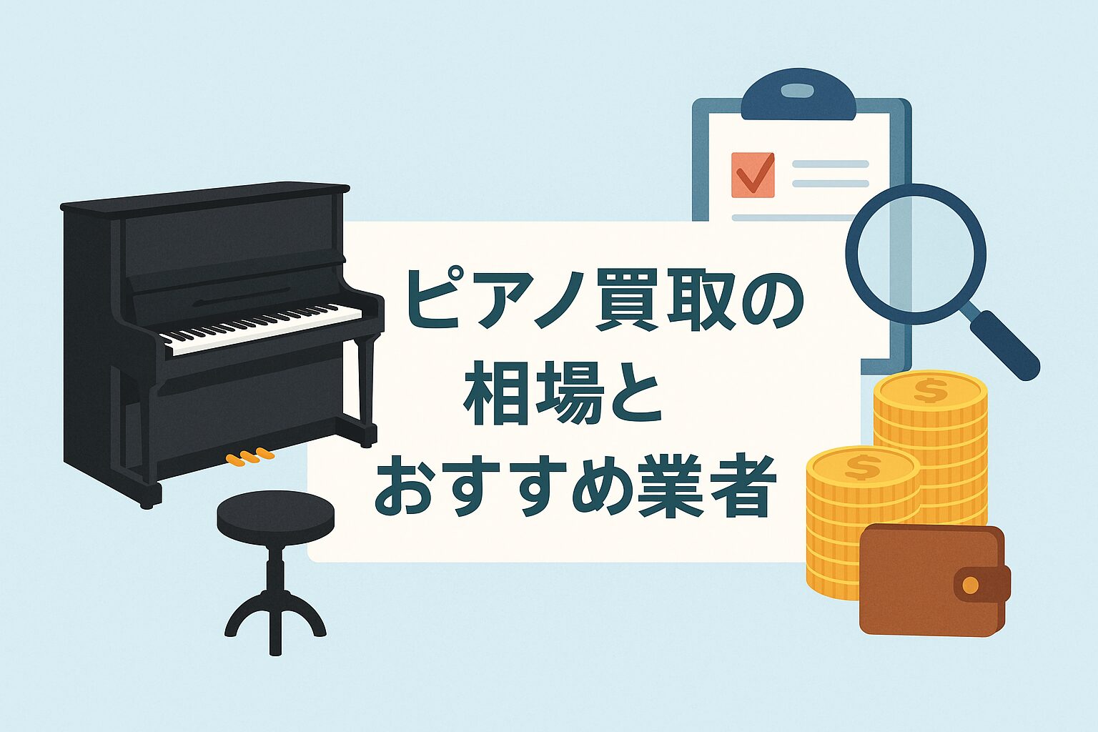 ピアノ買取の相場とおすすめ業者|高く売るコツや処分方法も解説