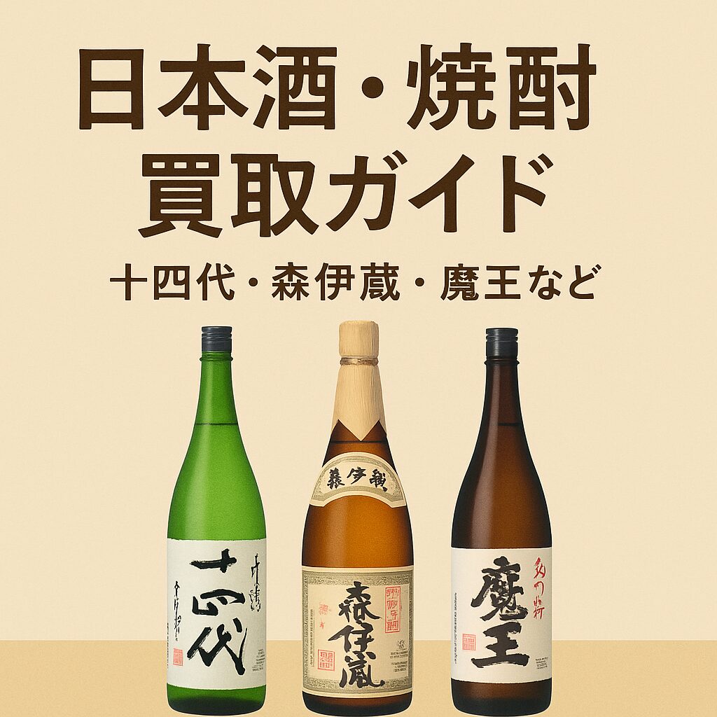 日本酒・焼酎買取ガイド|十四代・森伊蔵・魔王など