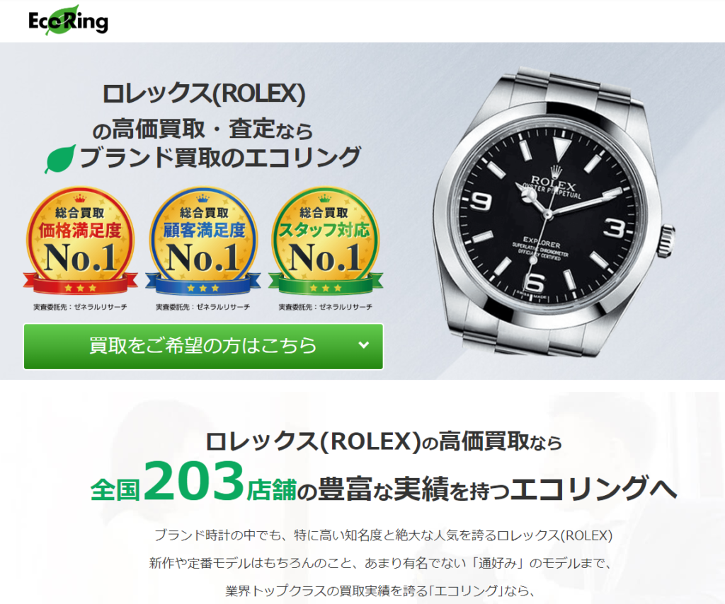 エコリング 時計